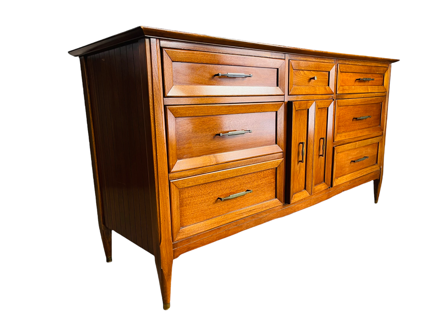 Mid-Century Modern Walnut Lowboy Dresser / Credenza by Permacraft