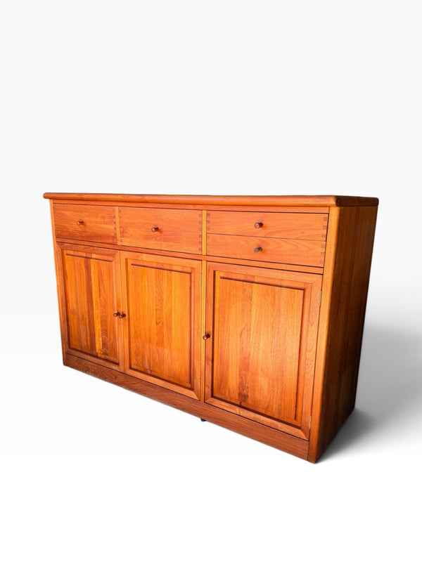 Teak sideboard, angled view