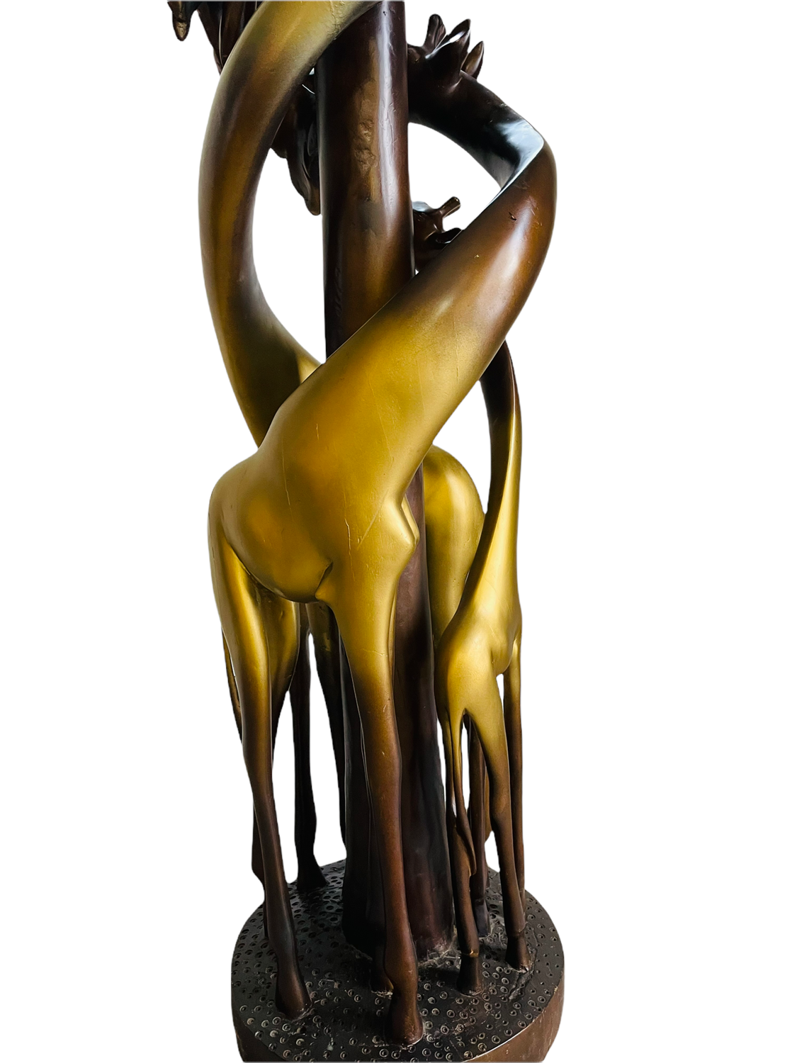 Vintage Hand Sculpture of Three Giraffe  image 0