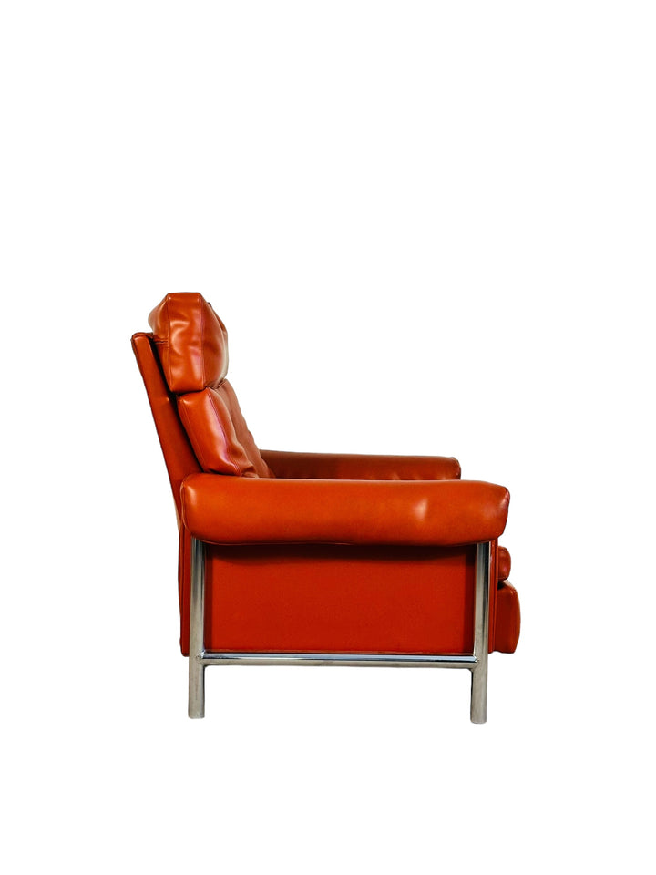 Mid Century Modern Chrome Recliner / Lounge Chair image 2