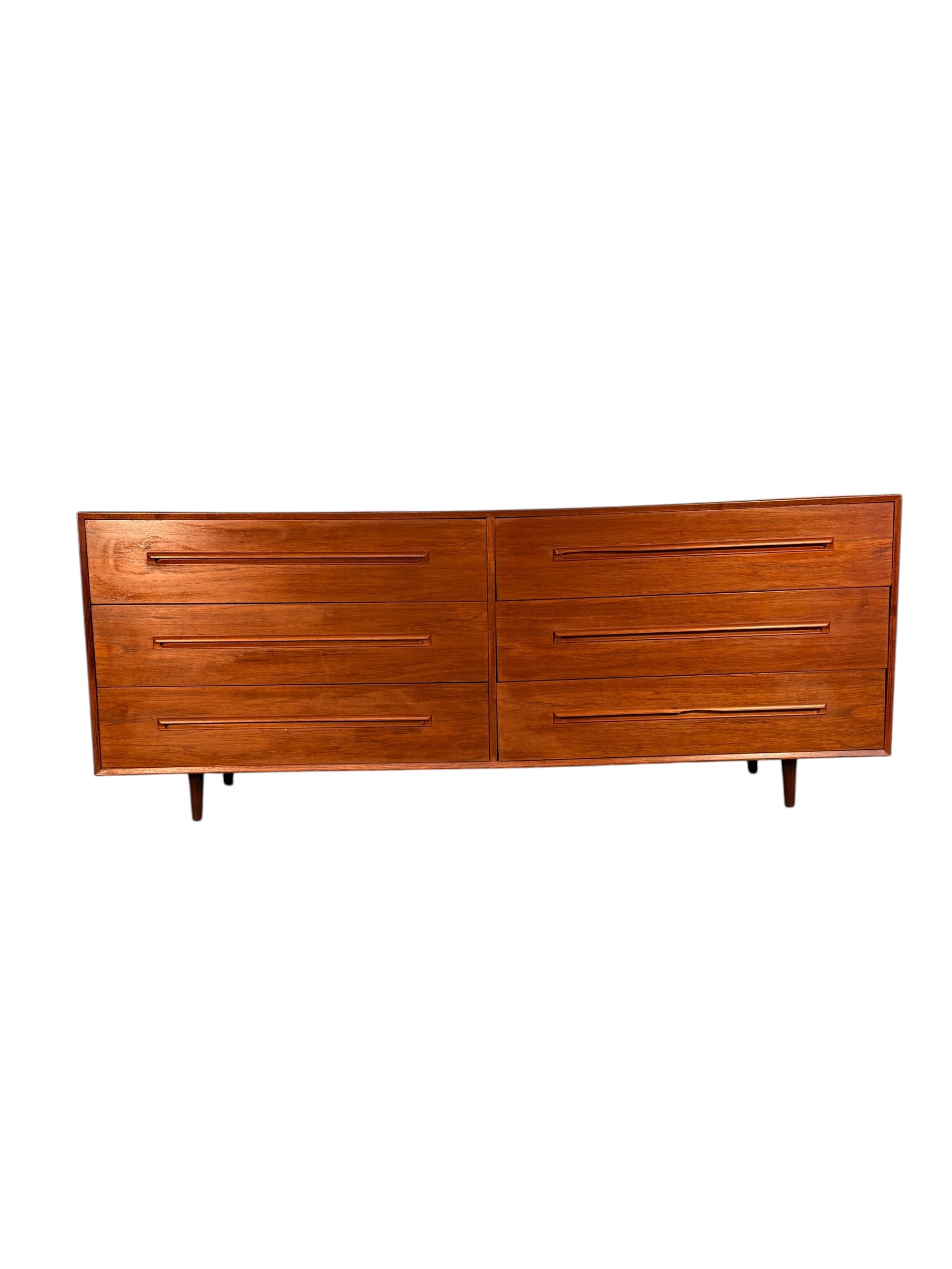Mid Century Modern Teak 6-Drawer Dresser by Westnofa of Sweden