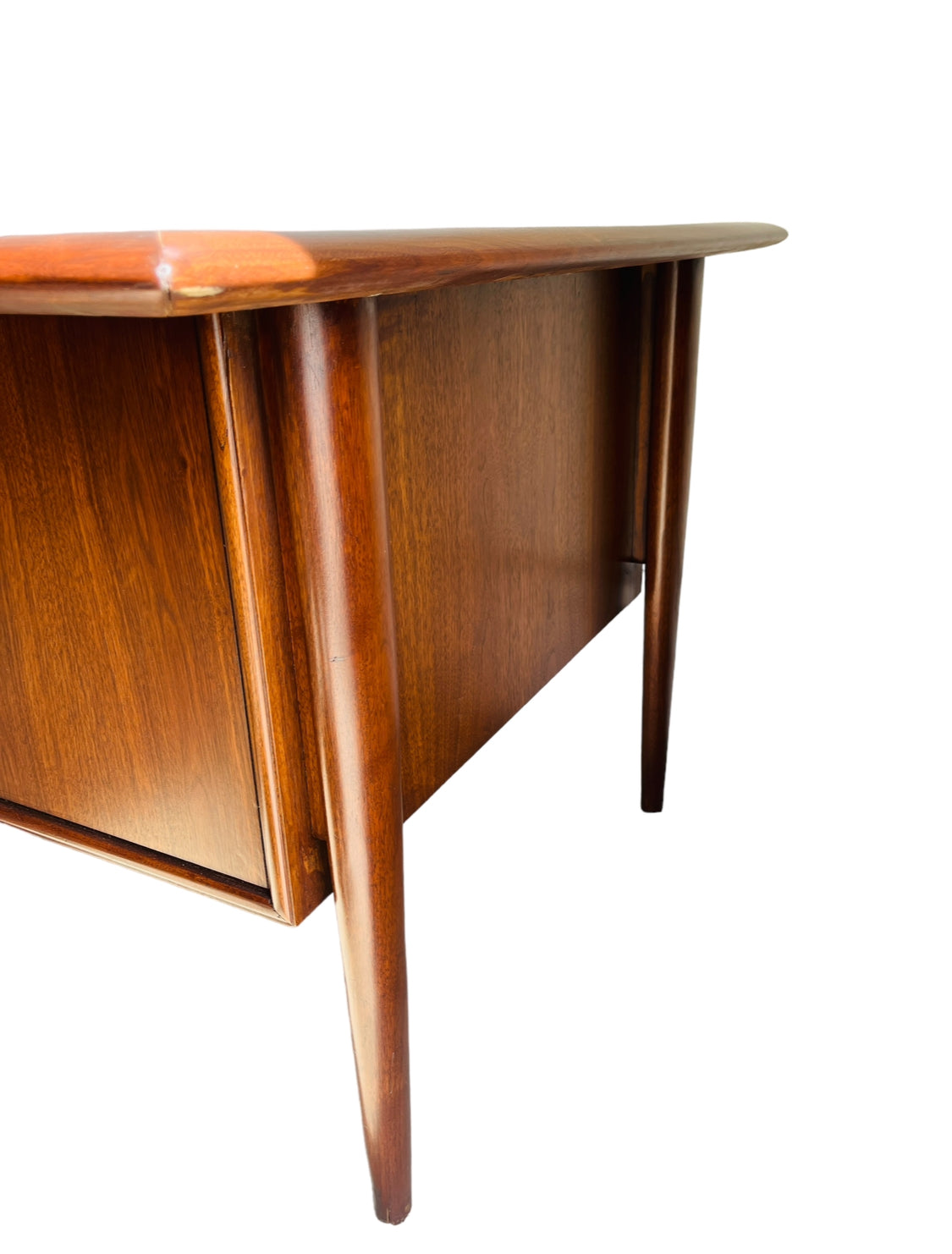 Mid Century Modern Walnut Executive Desk by Castillian Alma image 14