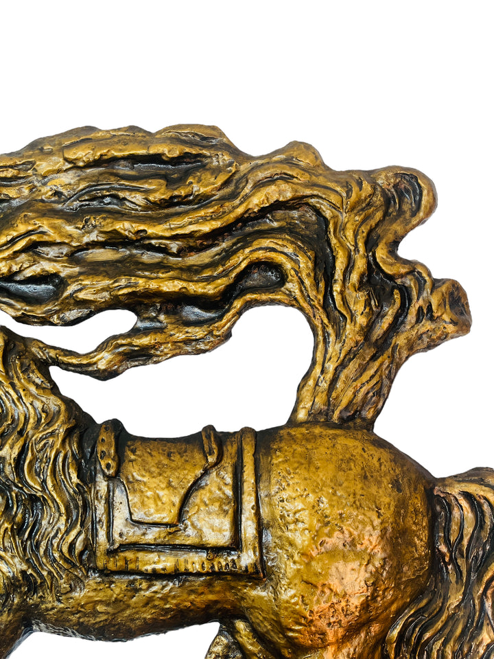Z. Daniell's Mid-Century Majesty - 41" Gold Leaf Horse Sculpture image 2