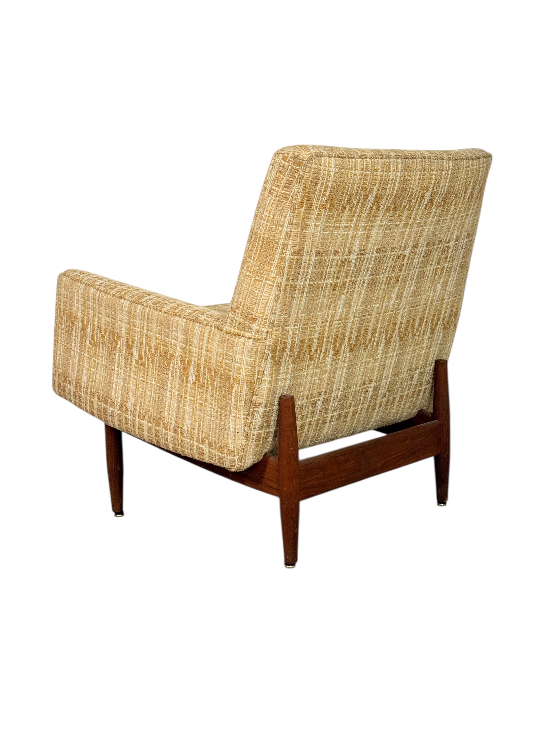 1950s Jens Risom Club Lounge Chair with Walnut Frame image 0