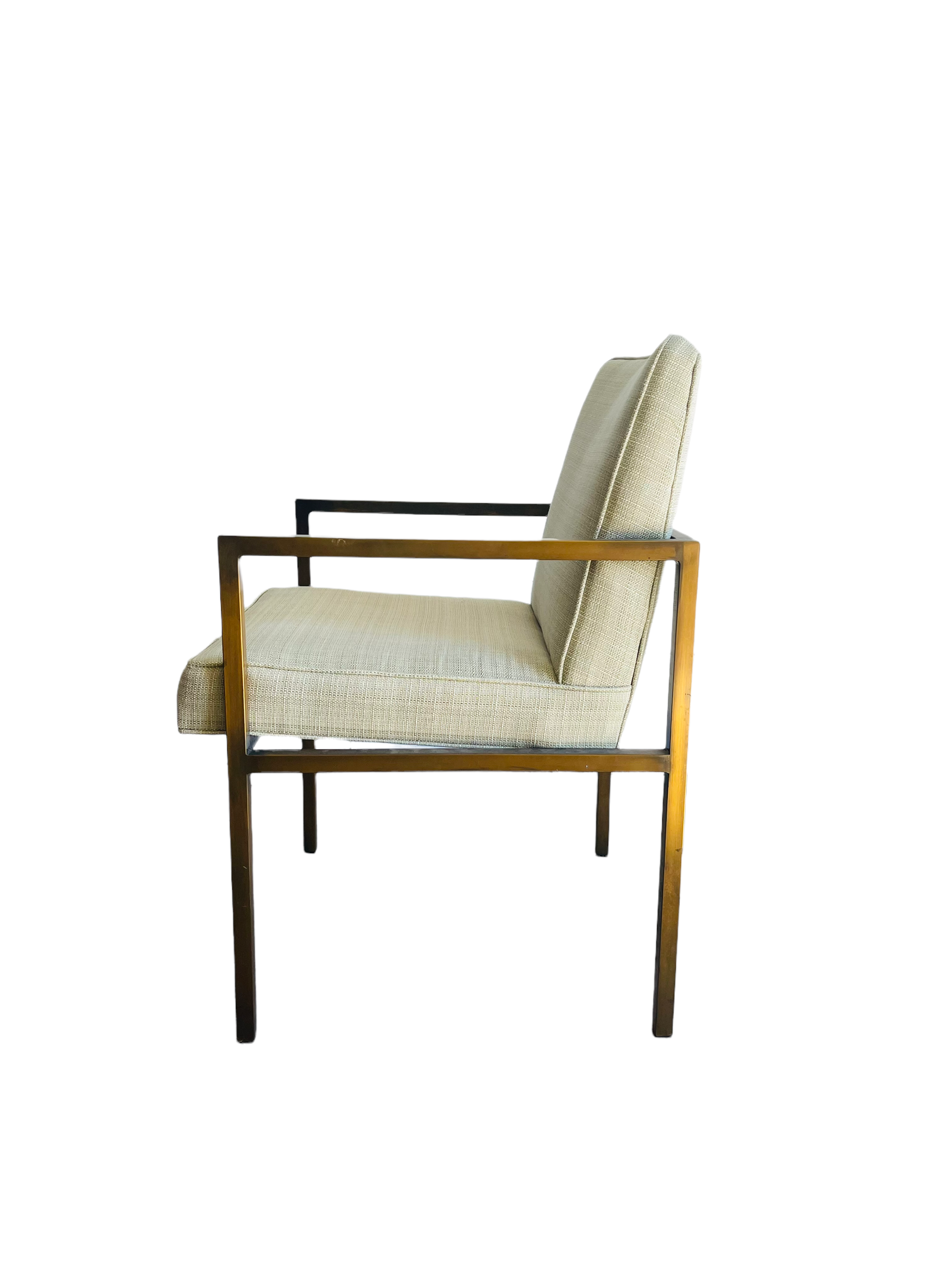 Mid Century Modern Brass Frame Armchair image 7
