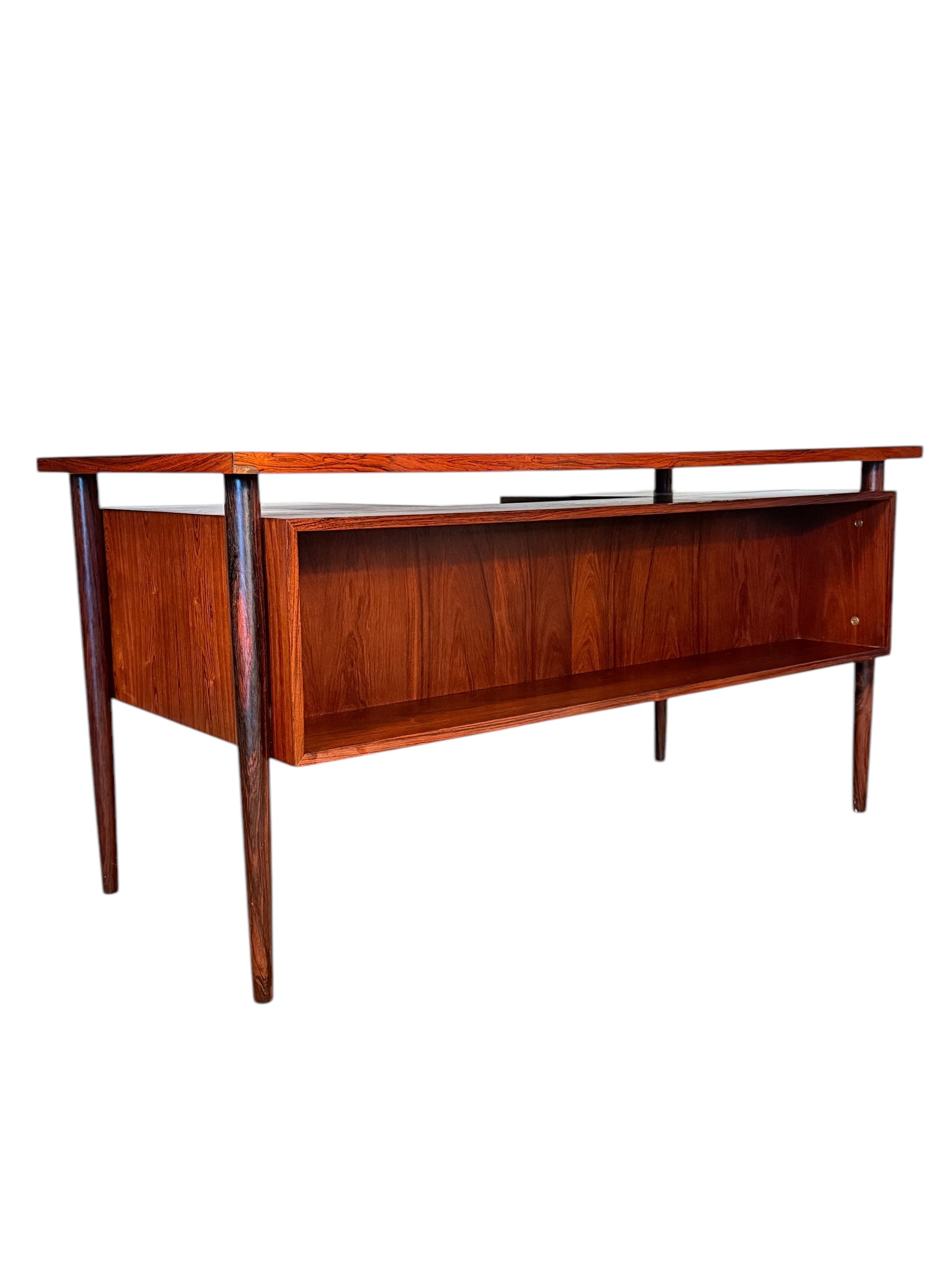 Mid-Century Danish Rosewood Executive Desk by Arne Vodder for Bornholm image 6