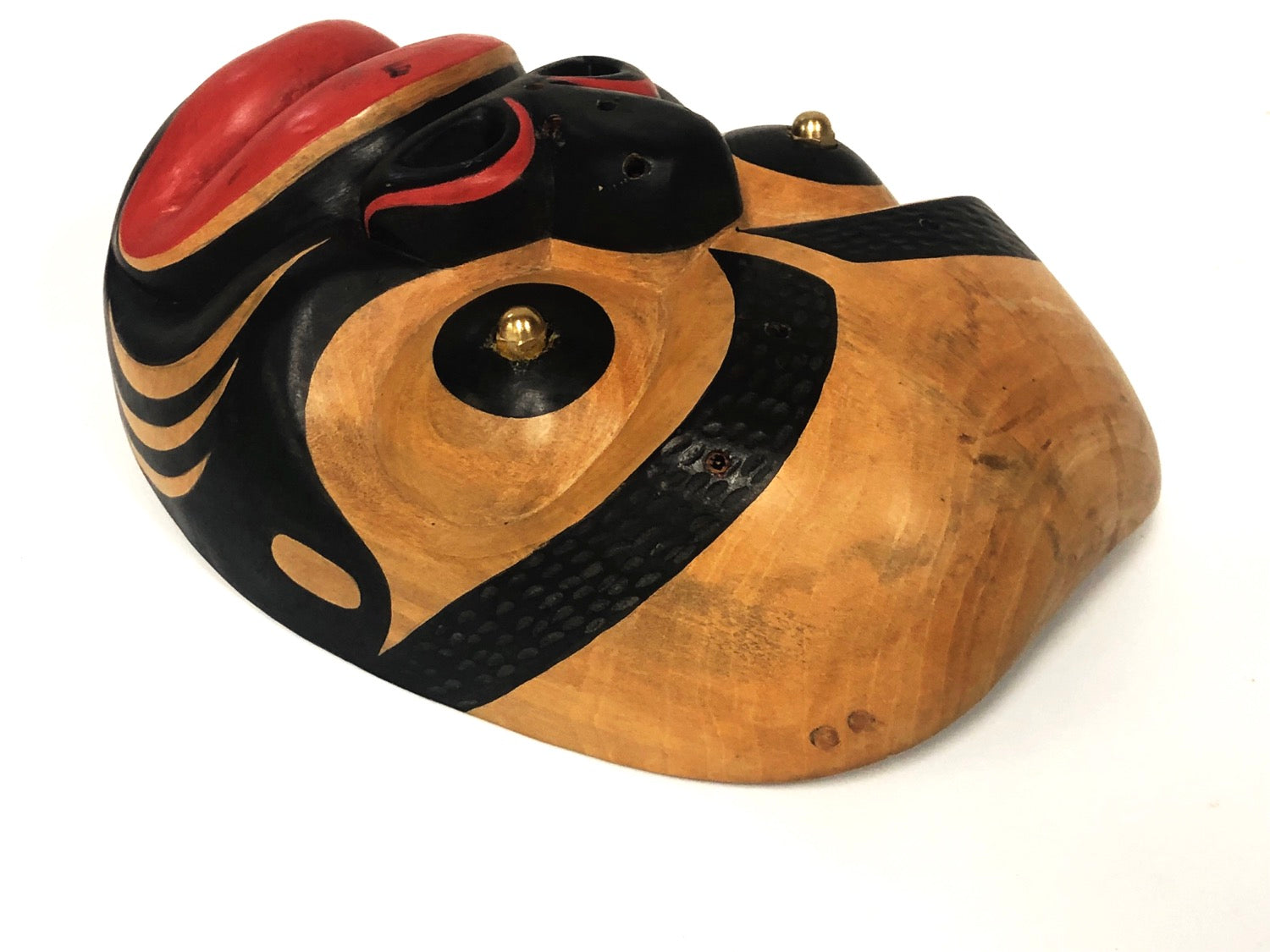 Vintage Northwest Native American/Canadian Mask Signed Jesse Davis image 2
