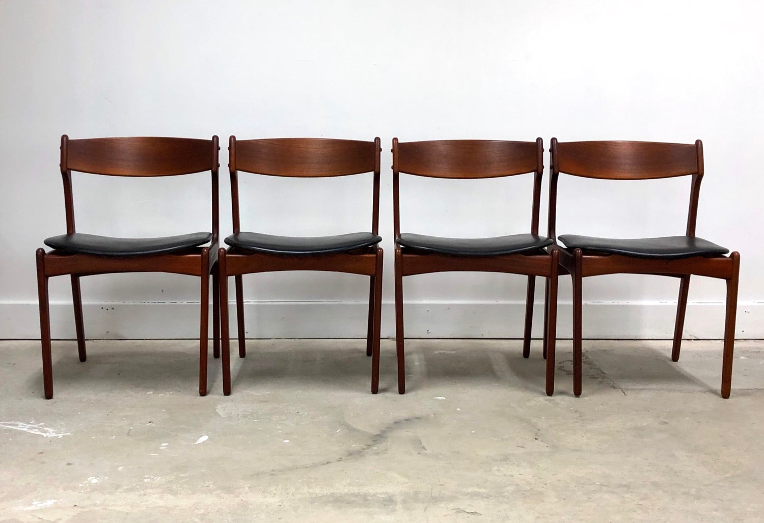 Set 4 Danish Modern Model No. 49 Designed By Erik Buch For O.D. Møbler image 1