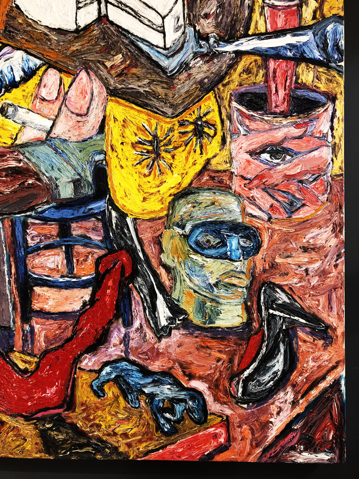 Large Original Mid Century Abstract Impressionist Signed Painting image 5