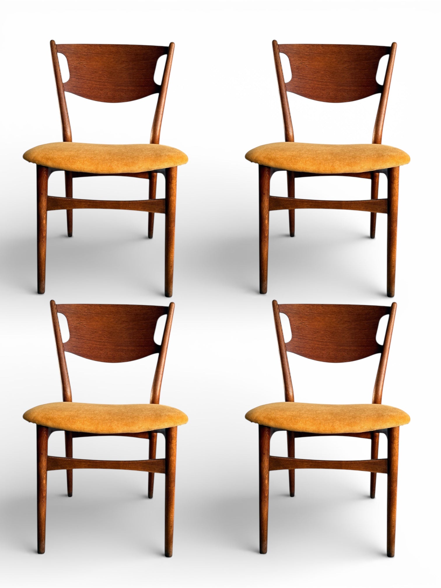 Set of 4 Teak Dining Chairs by Edmund Jørgensen
