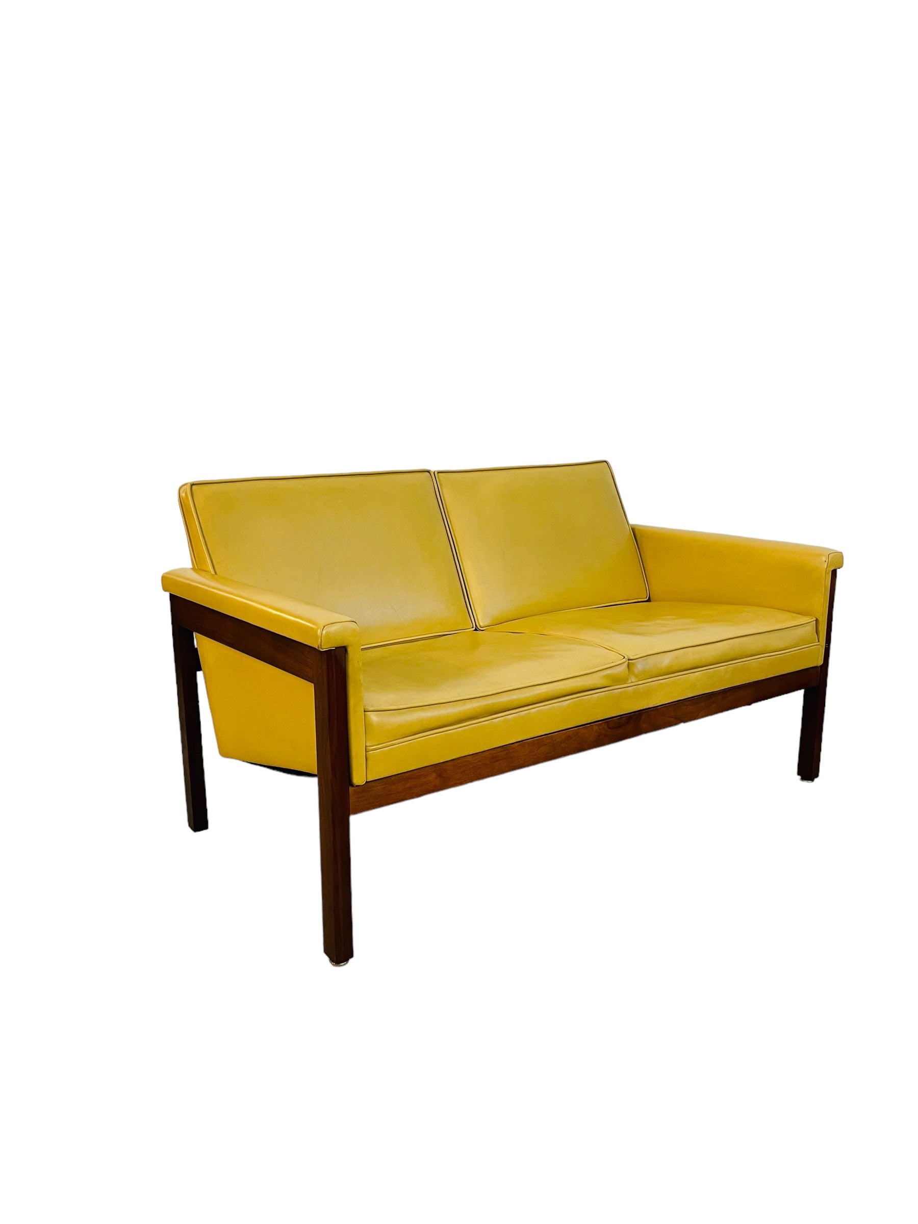 Mid Century Modern Walnut Loveseat by Thonet image 1