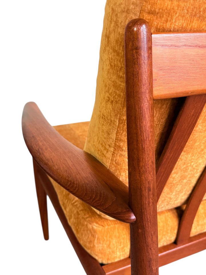 Grete Jalk for France & Son Danish Teak Lounge Chair 1960s image 6