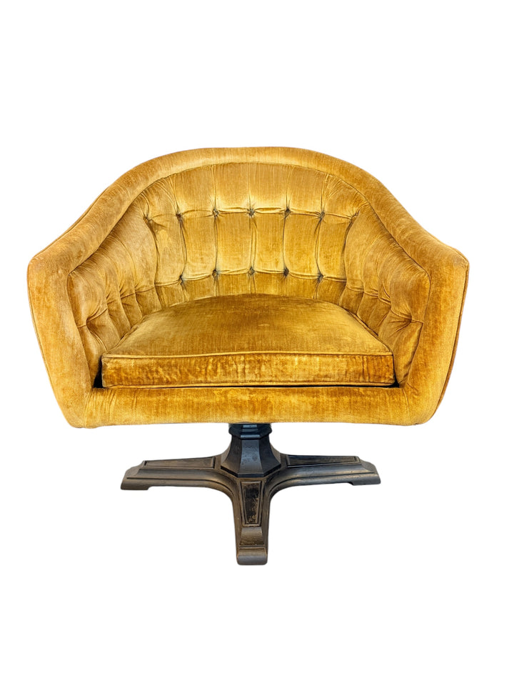Mid Century Modern Swiveling Lounge Chair & Ottoman by ChromeCraft image 1