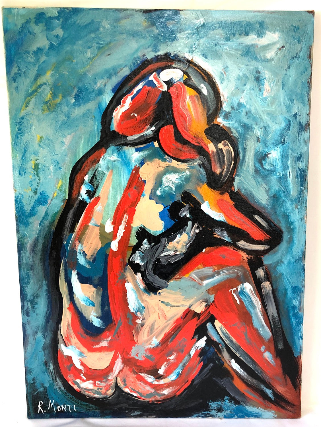 R. Monti Abstract Oil on Canvas image 0