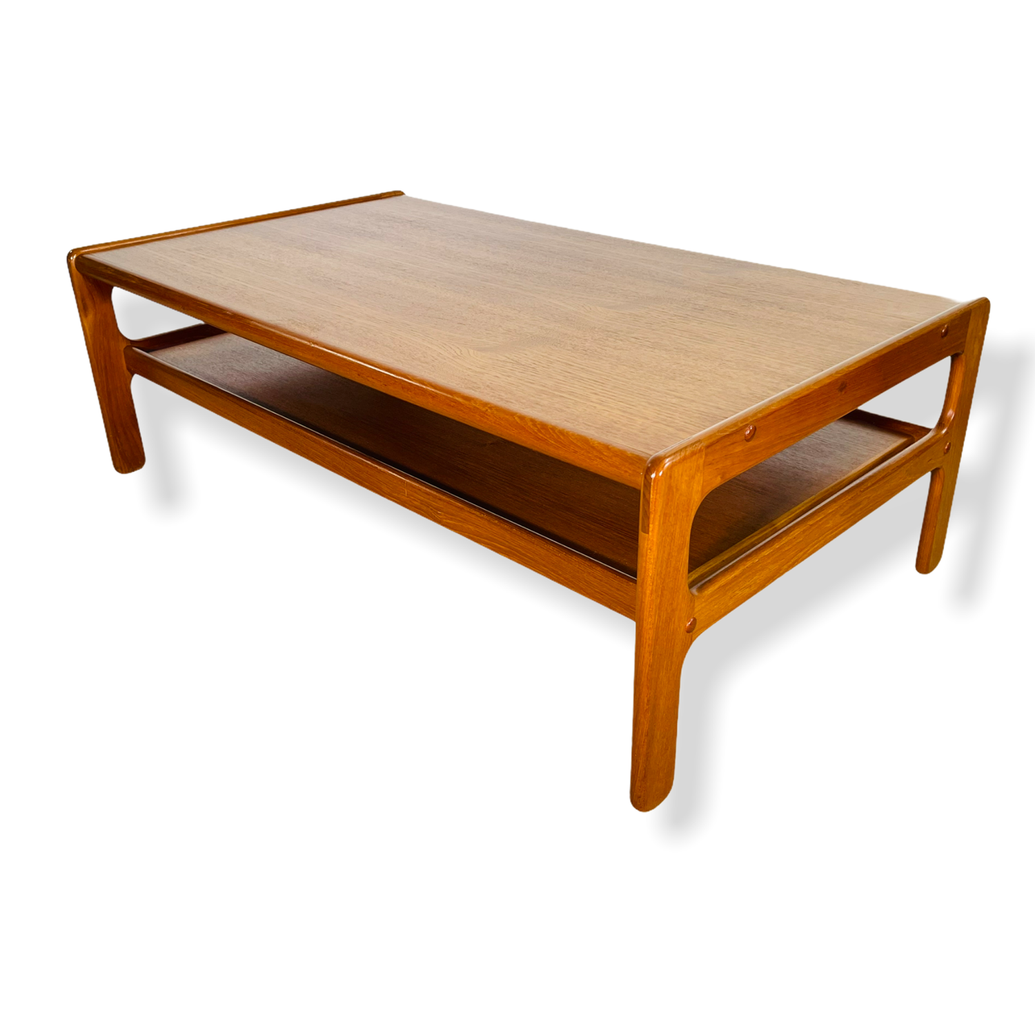 1970s Danish Modern Teak Two Tier Coffee Table by Kristensen Thomassen for Mored image 1