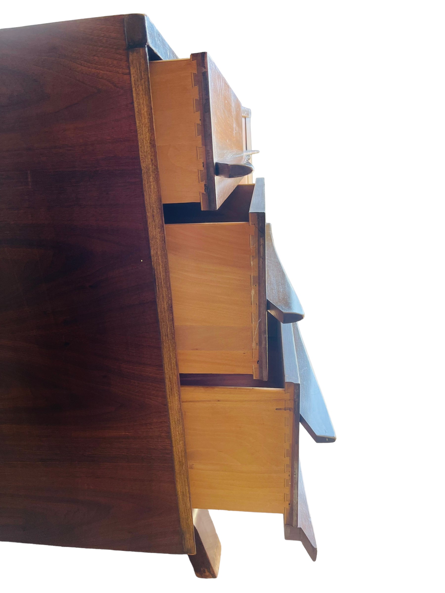 Mid Century Modern Bow Front Walnut Dresser / Credenza  image 7