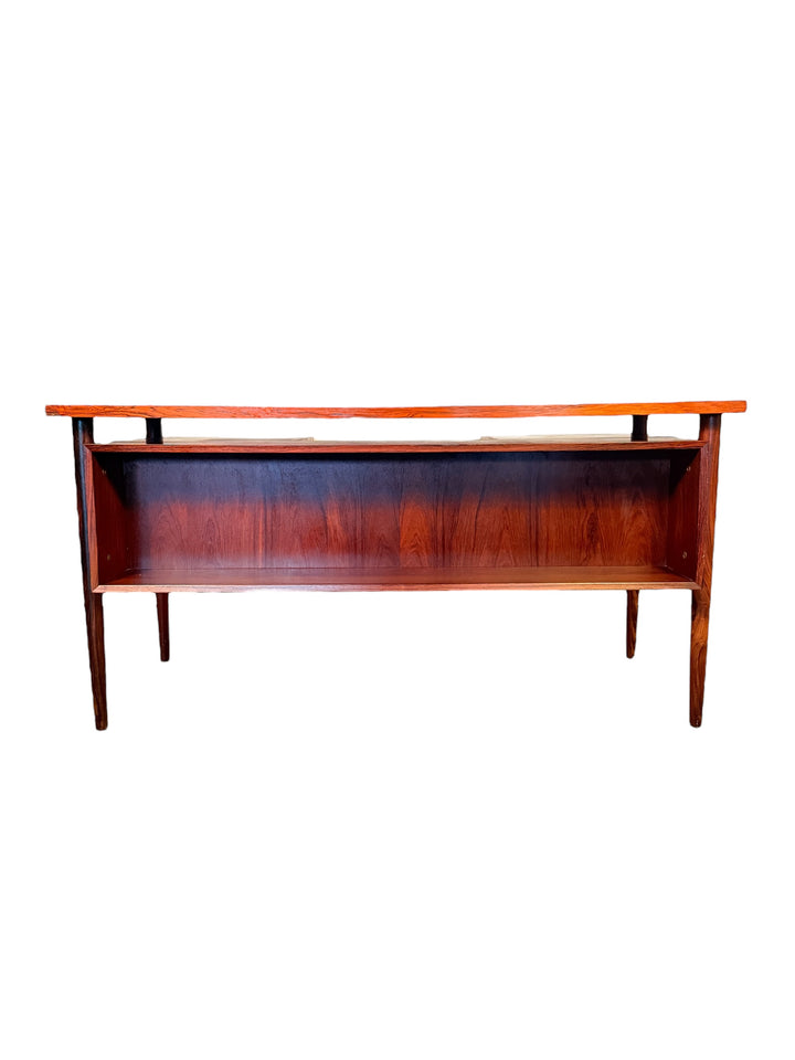 Mid-Century Danish Rosewood Executive Desk by Arne Vodder for Bornholm image 9