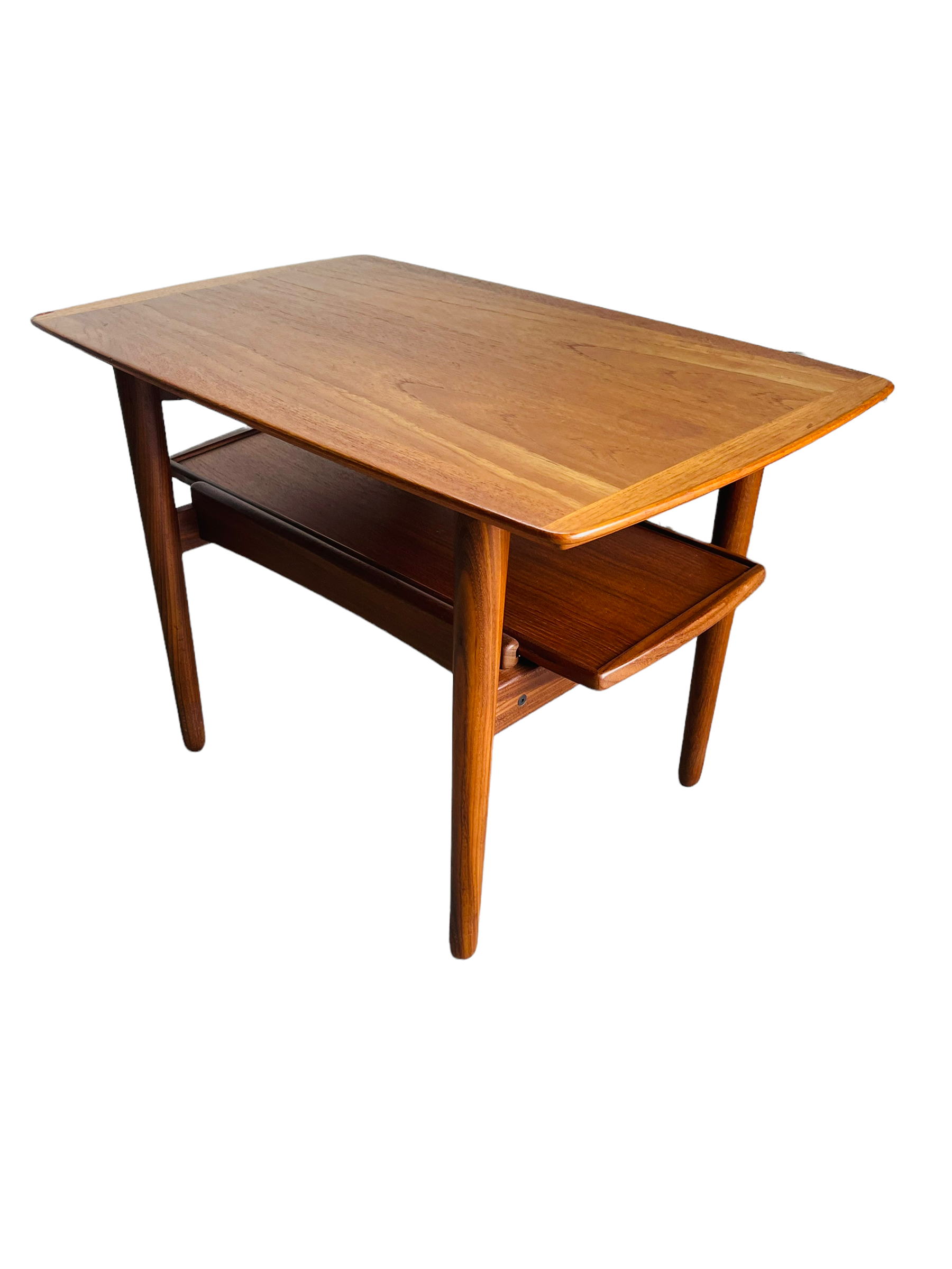 Pair Danish Modern Teak End Tables by Bramin Mobler image 2