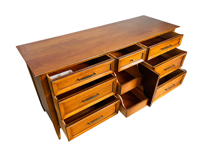 Mid-Century Modern Walnut Lowboy Dresser / Credenza by Permacraft image 2