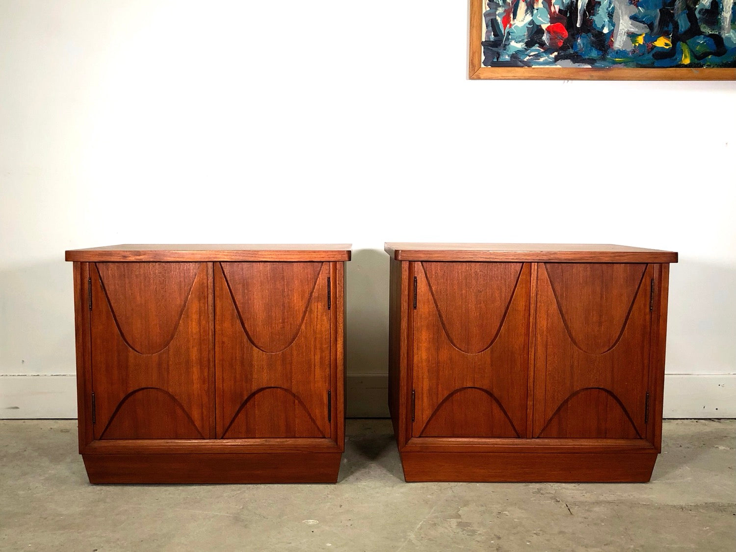 Mid-Century Modern Teak Nightstands By Broyhill Brasilia image 0