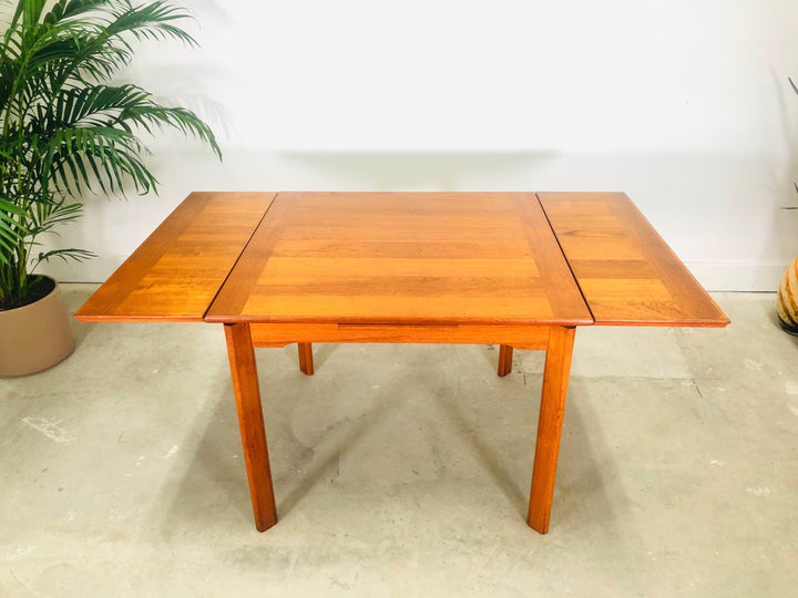 20th Century Danish Modern Ansager Mobler Teak Extending Draw Leaf Dining Table image 6