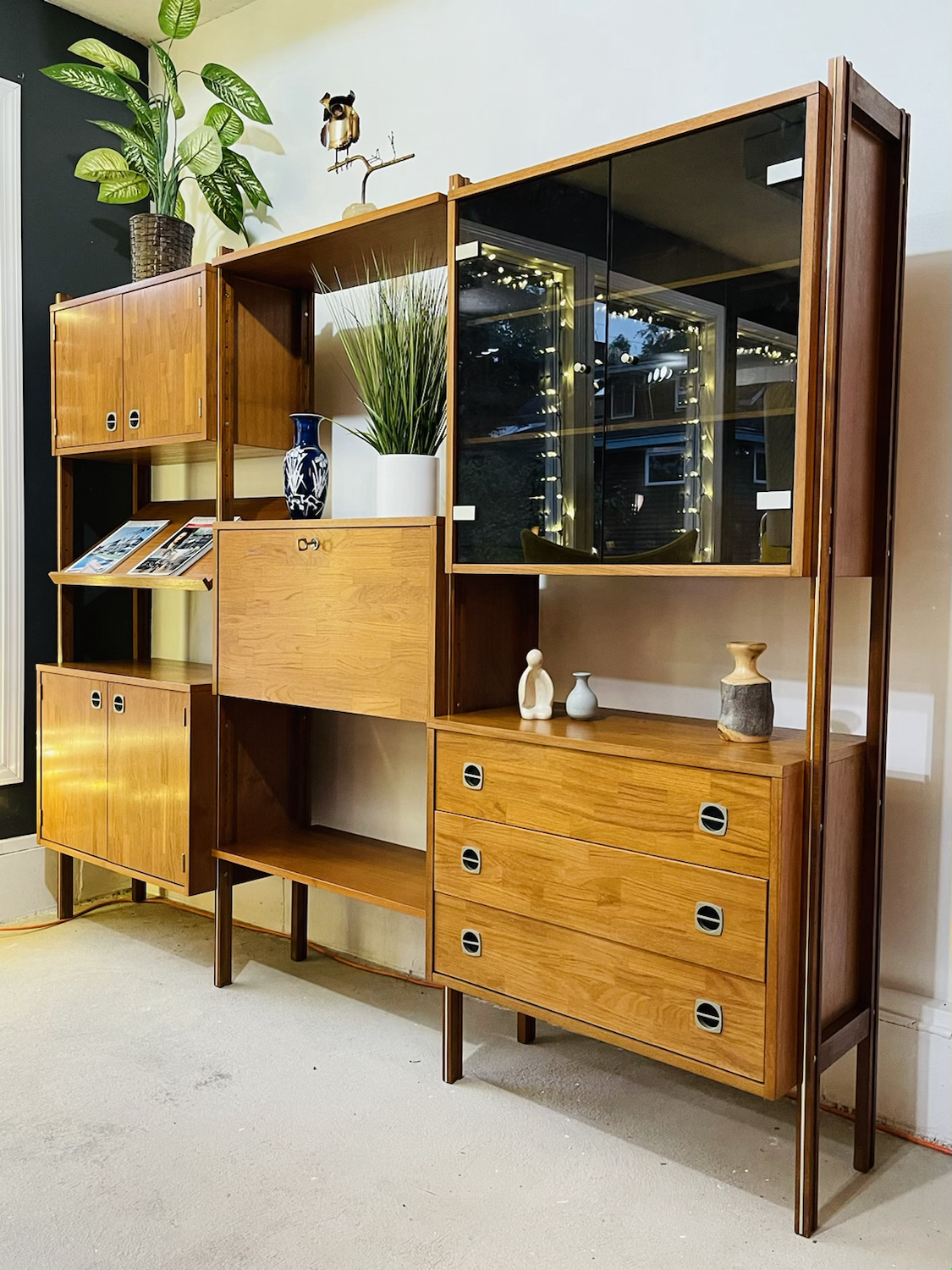 Mid-Century Modern Teak Wall Unit  image 1