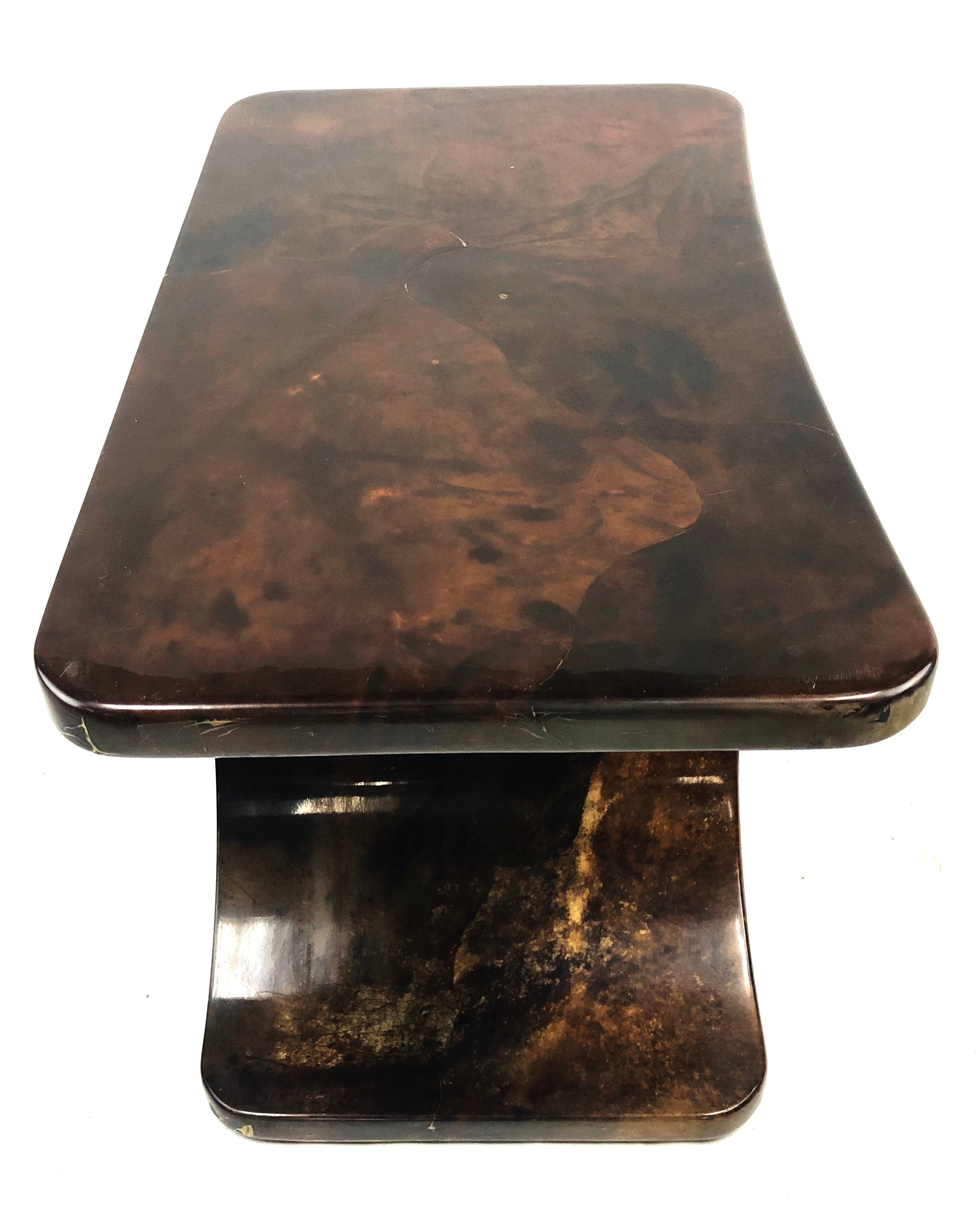 Mid Century Italian Modern Goatskin End Table by Aldo Tura image 3