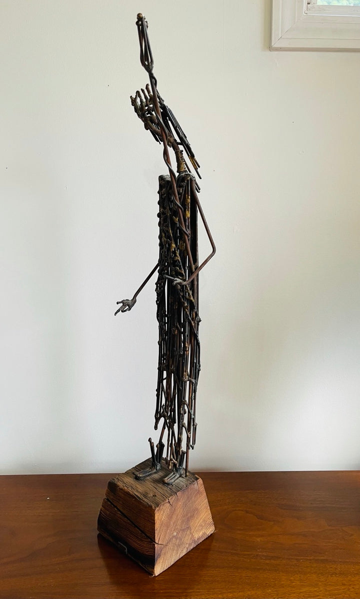 Mid-Century Brutalist Bronze Sculpture by Harold Kerr image 4
