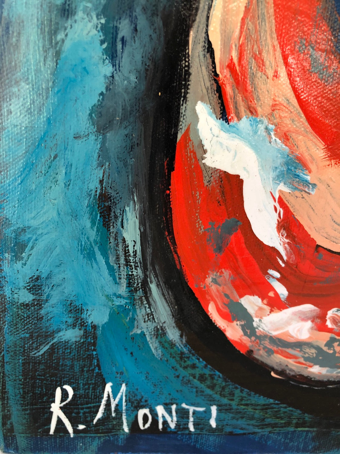 R. Monti Abstract Oil on Canvas image 1