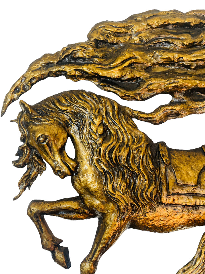 Z. Daniell's Mid-Century Majesty - 41" Gold Leaf Horse Sculpture image 3