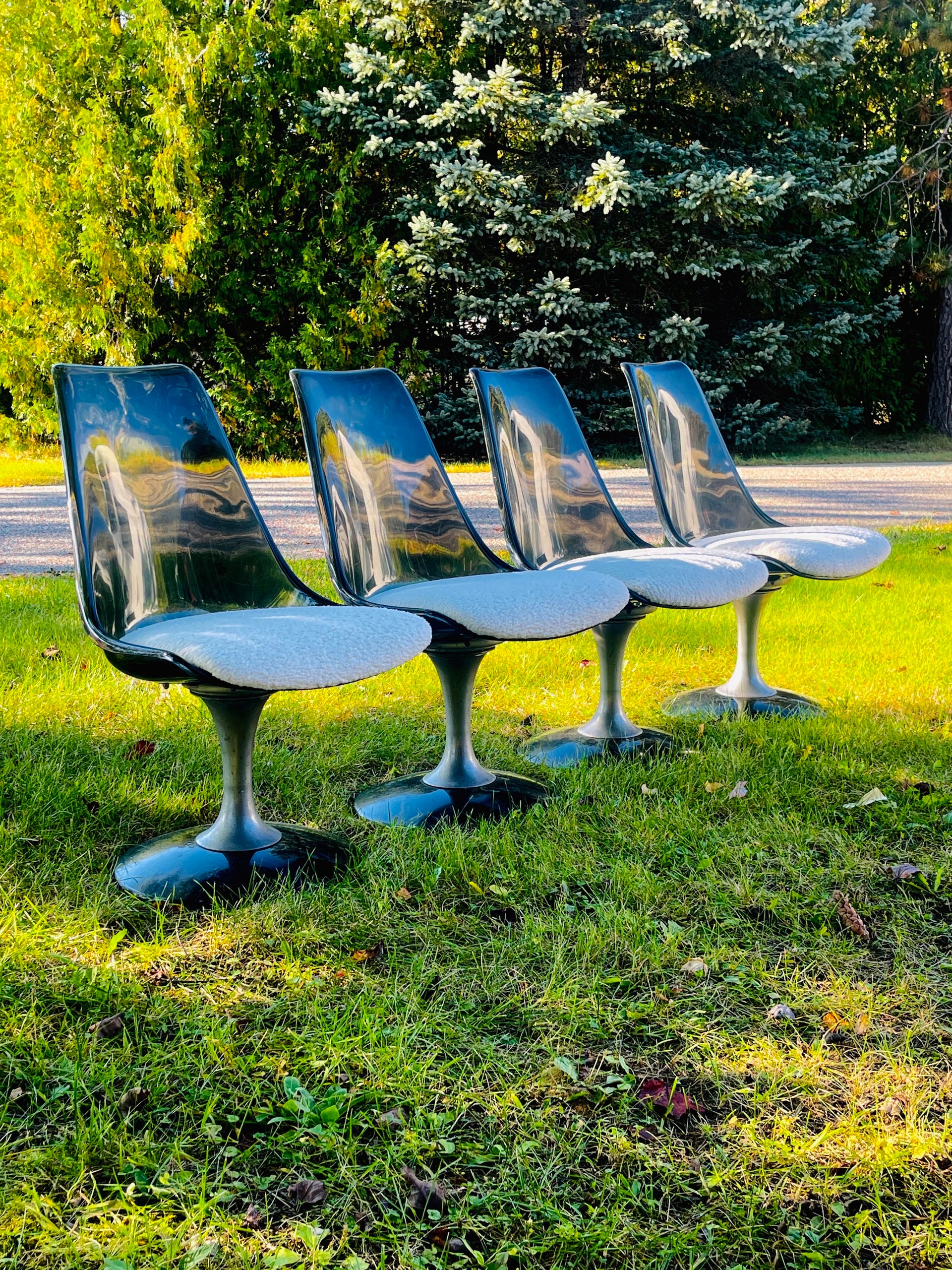 Set 1970s Smoked Lucite Dinning Chairs  image 0