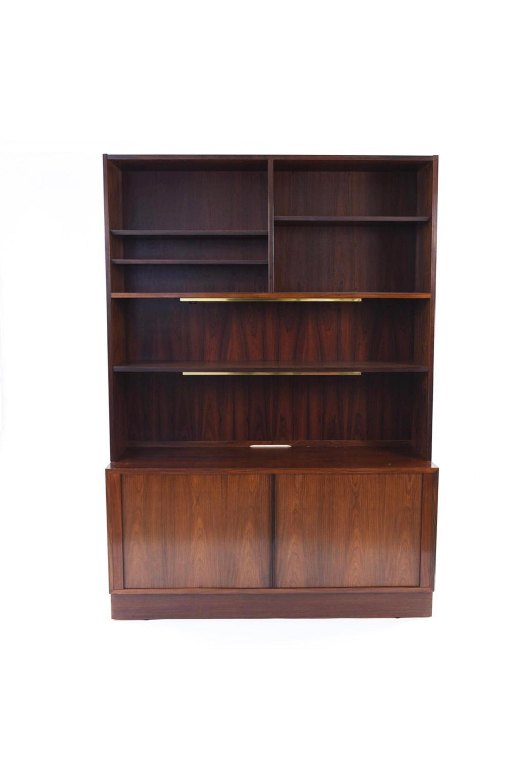 Mid-Century Danish Modern Rosewood Tambour Door Boocase Hutch By Hundevad image 0