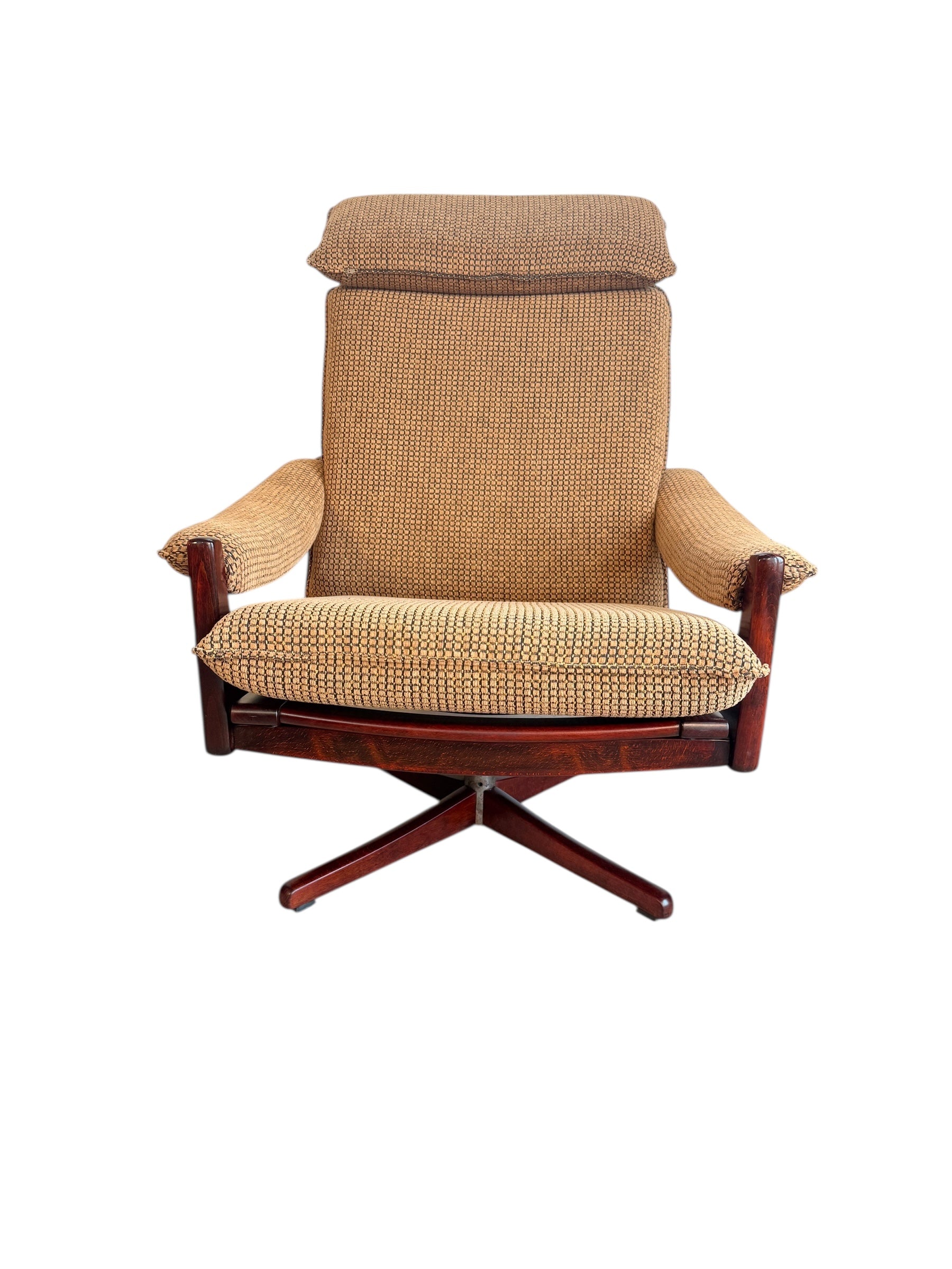 1970s Reclining Rosewood Lounge Chairs by Soda Galvano for Lied Møbler, Sweden image 2