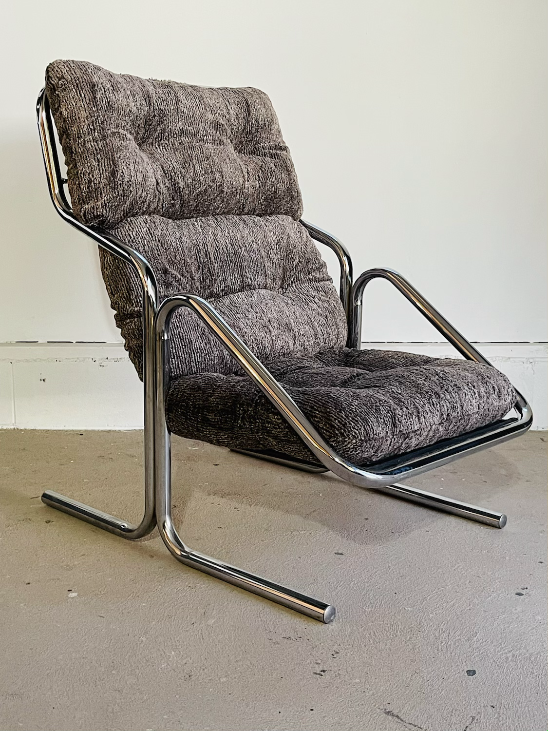 Mid-Century Modern Chrome Chase Lounge Chair  by Jerry Johnson for Landes image 11