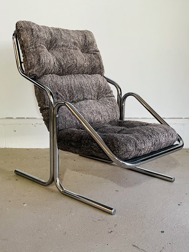 Mid-Century Modern Chrome Chase Lounge Chair  by Jerry Johnson for Landes image 11