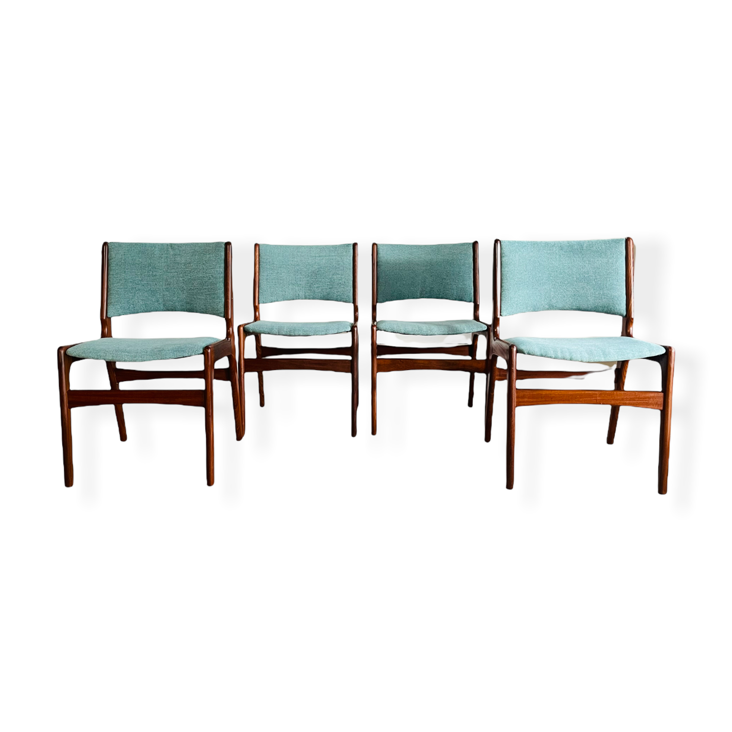 Set 4 Mid-Century Danish Modern Dining Chairs by Erik Buch image 1