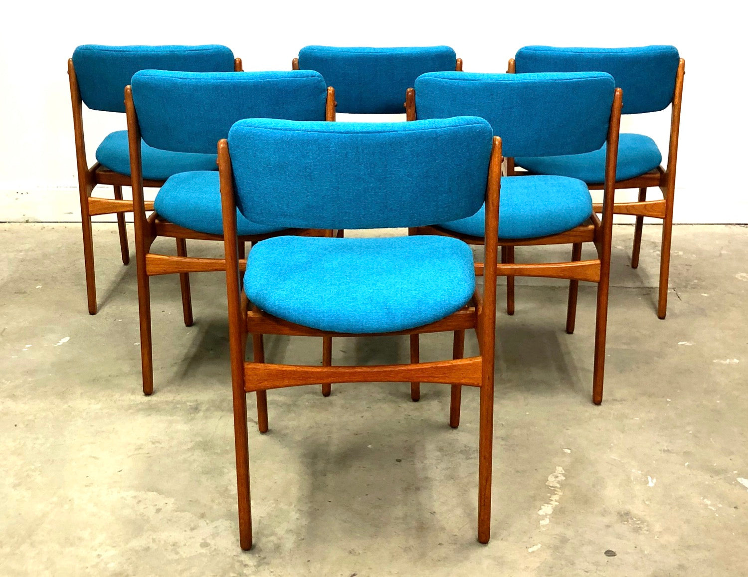 Erik Buch, Set 6 Danish Teak Dining Chairs image 2