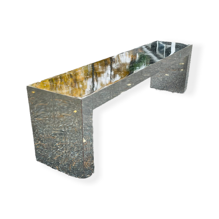 Long Console Table in Style of Paul Evans Cityscape  image 3
