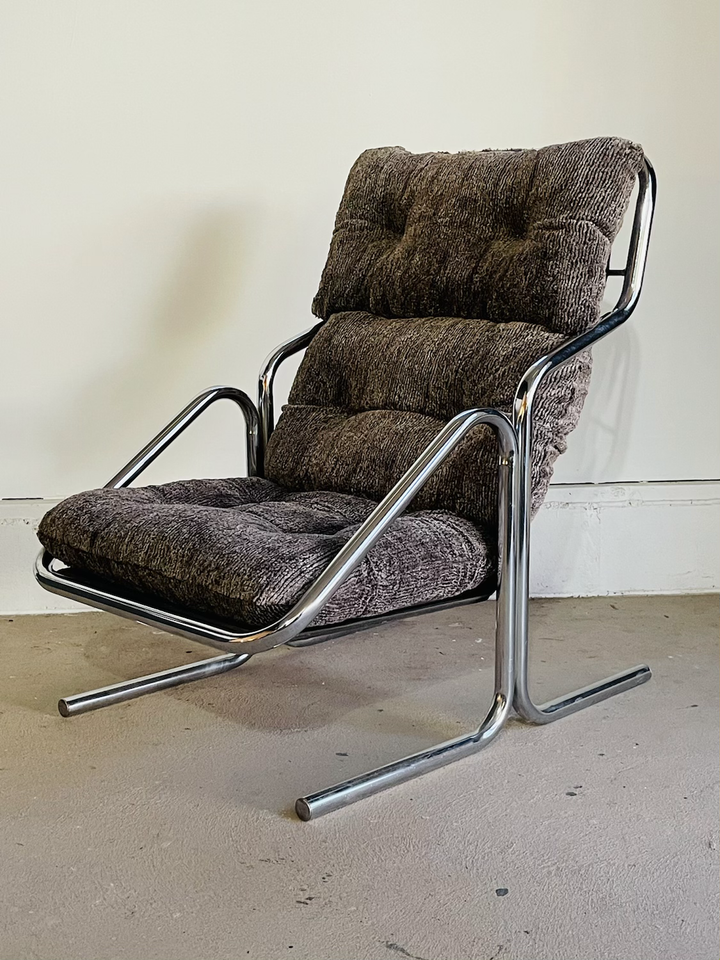Mid-Century Modern Chrome Chase Lounge Chair  by Jerry Johnson for Landes image 10