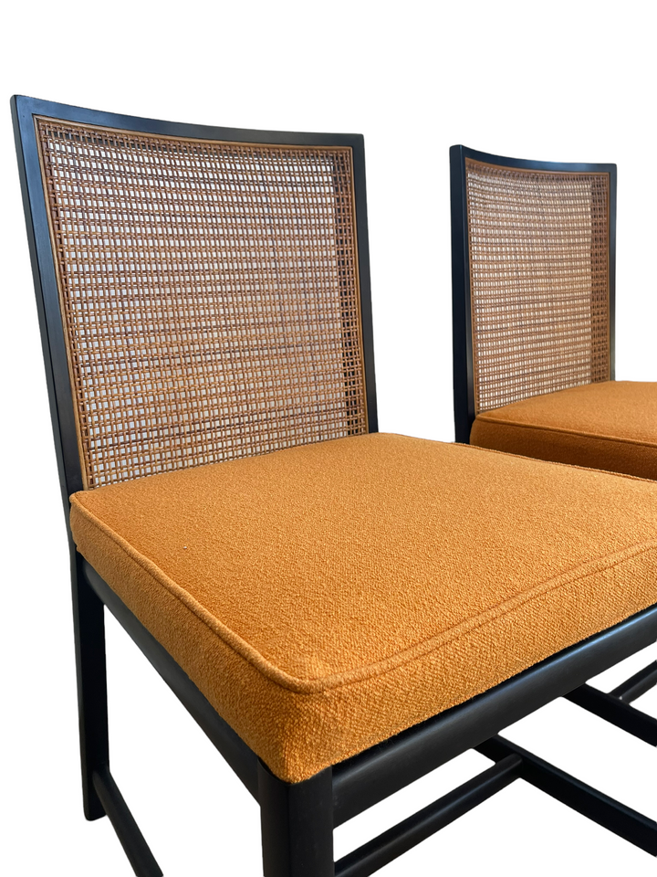 Rare Set 6 Cane Dining Chairs by Michael Taylor Circa 1960 image 10