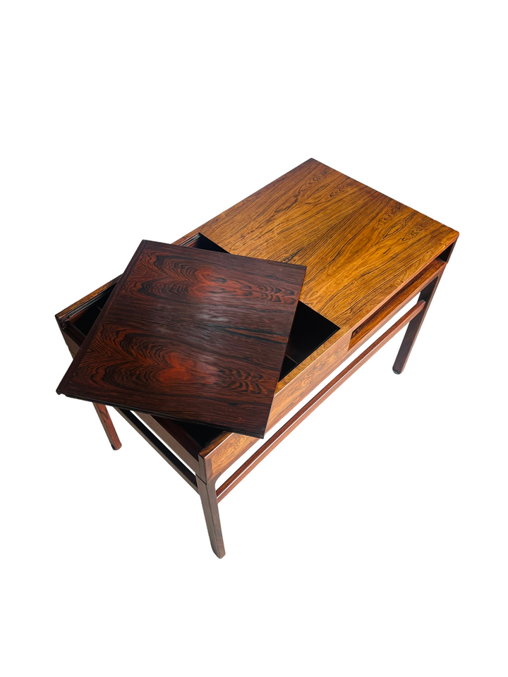 Danish Modern Rosewood Chess/Game Table by Illum Wikkelsø image 6