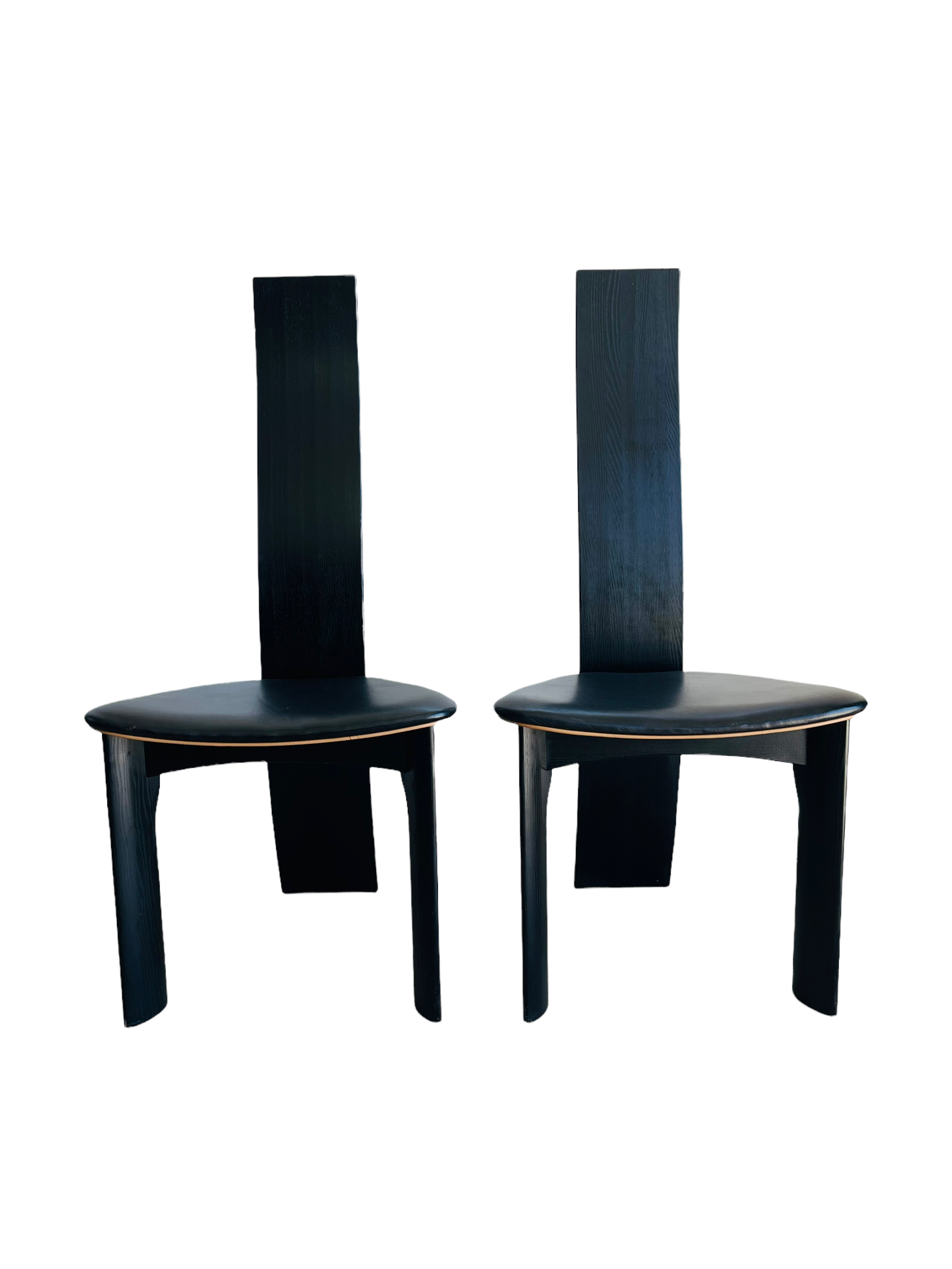 Set 4 Danish Ebonized Dining Chairs Designed by Bob & Dries Van Den Berghe image 2