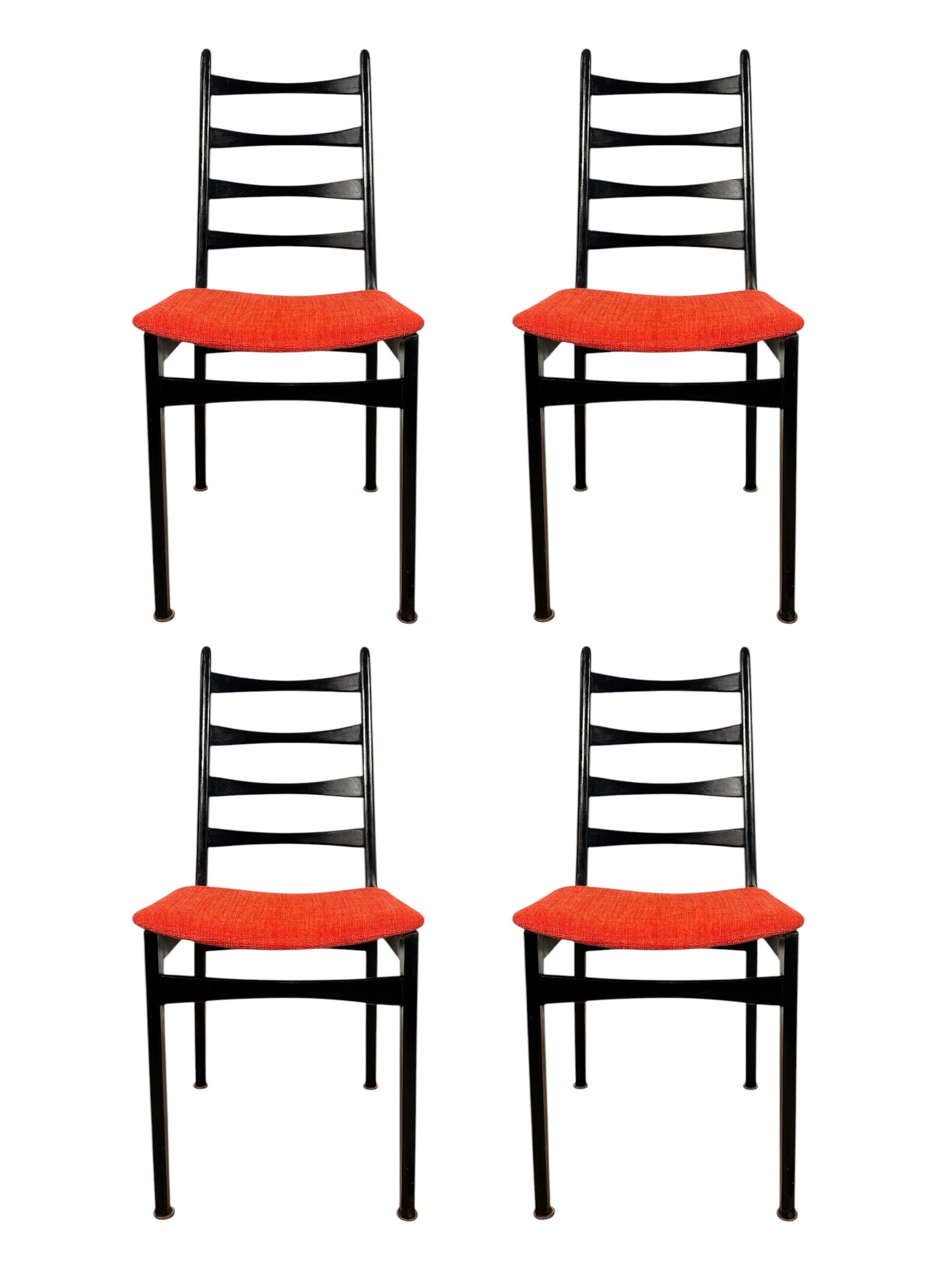 Set of 4 Italian Mid-Century Modern Ladder-Back Dining Chairs  image 0