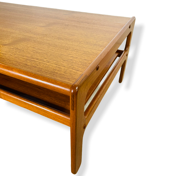 1970s Danish Modern Teak Two Tier Coffee Table by Kristensen Thomassen for Mored image 8