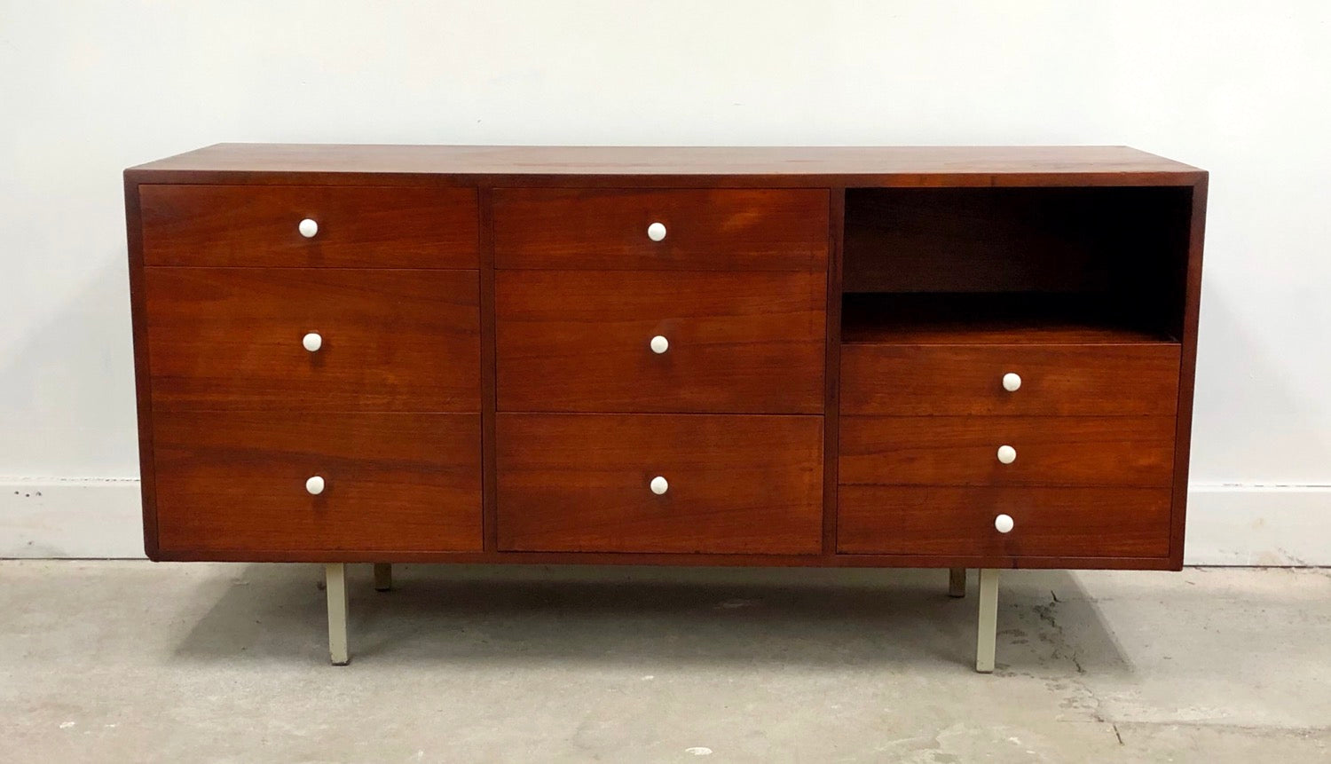 Mid-Century Modern Walnut Dresser/Credenza In Style of Florence Knoll image 12