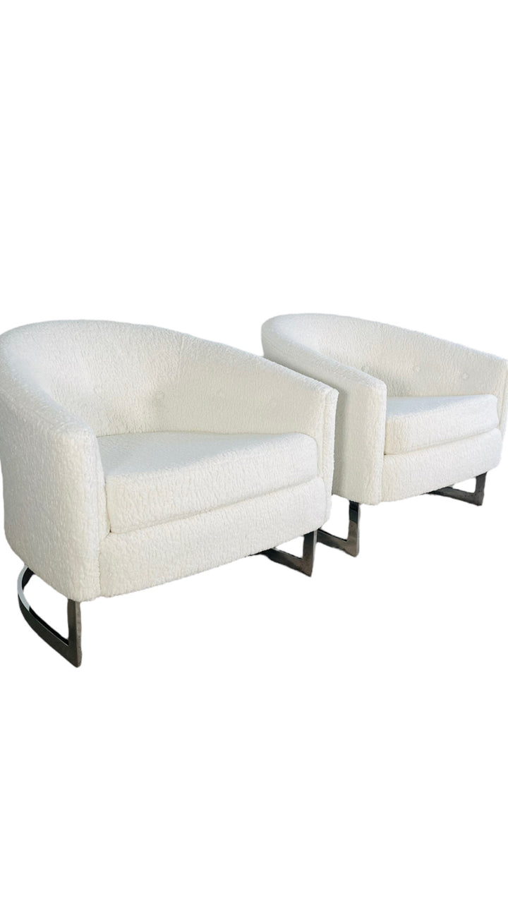 1968 Finn Andersen for Selig Boucle Chairs - Pair image 3