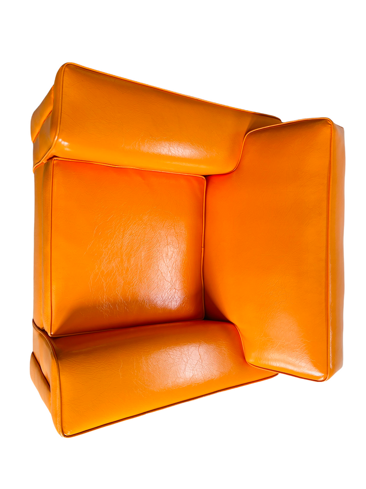 Retro 1970’s Orange Sofa & Club Chairs Set image 4