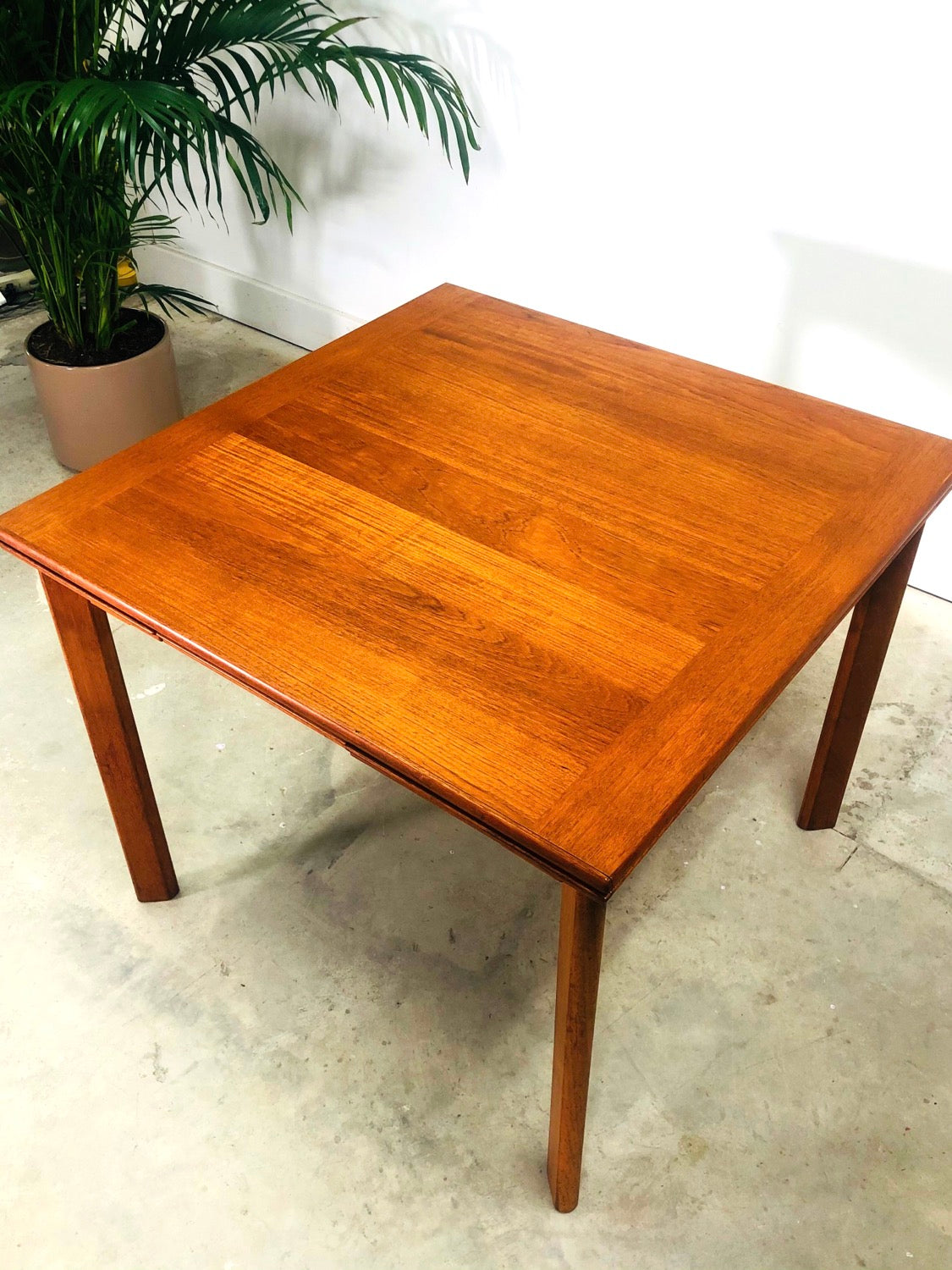 20th Century Danish Modern Ansager Mobler Teak Extending Draw Leaf Dining Table image 8