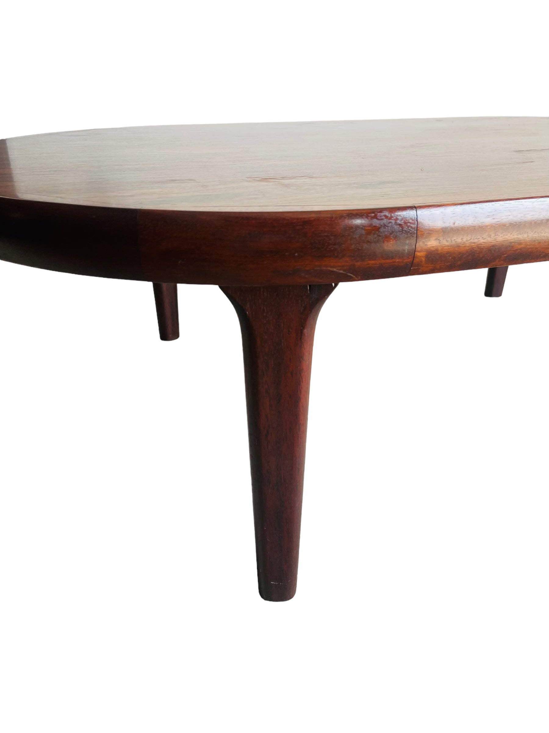 Scandinavian Rosewood Oval Coffee Table image 4