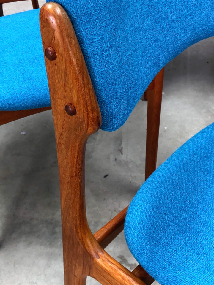 Erik Buch, Set 6 Danish Teak Dining Chairs image 5